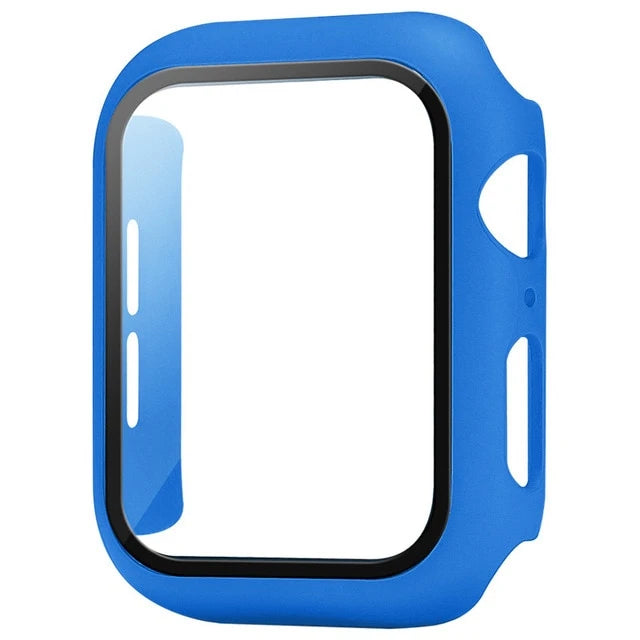 Premium Glass + Case For Apple Watch 8 7 6 SE 5 9 iWatch, Screen Protector for Apple watch, 44mm 45mm 41mm 40mm 42mm 38mm.