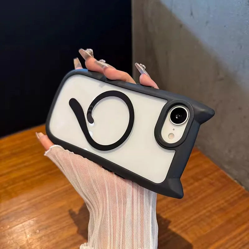 Premium Transparent Case For iPhone, Mag Safe Case for iPhone, Wireless Charging Cover, All Around Protection Phone Case