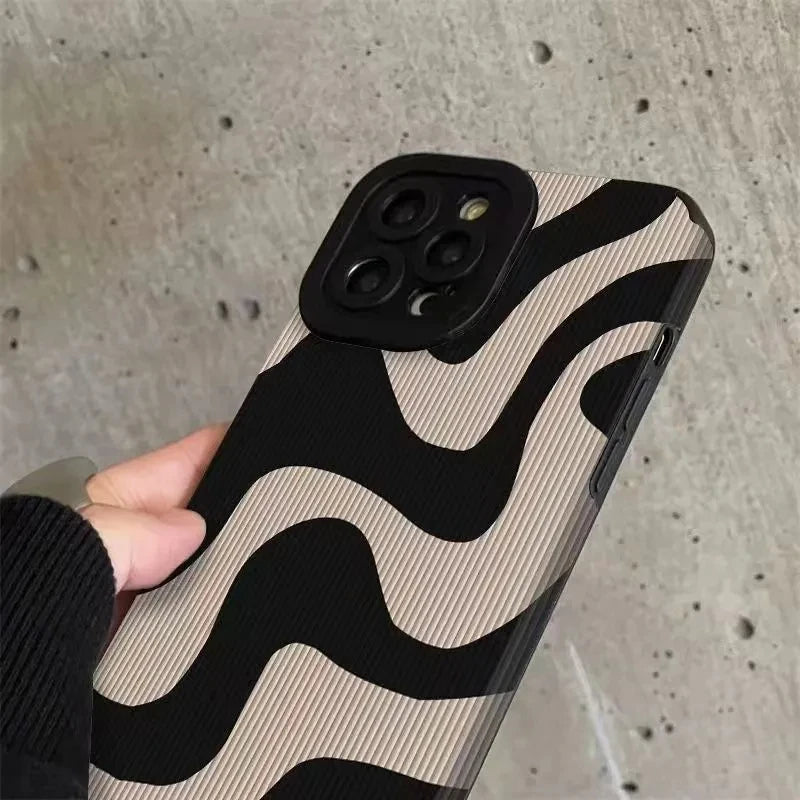High Quality Silicone, Black and White Zebra Design Case For iPhone, Shockproof Soft Cover