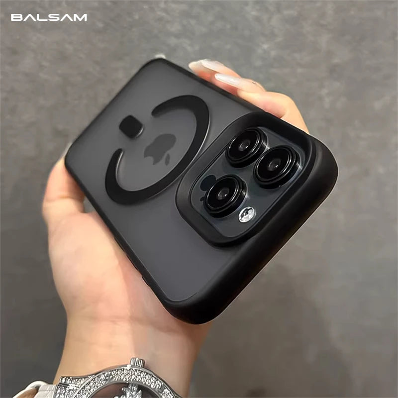High Quality Translucent Material, For MagSafe Magnetic and Wireless Charging Case For iPhone, Jelly Bumper Shockproof Cover