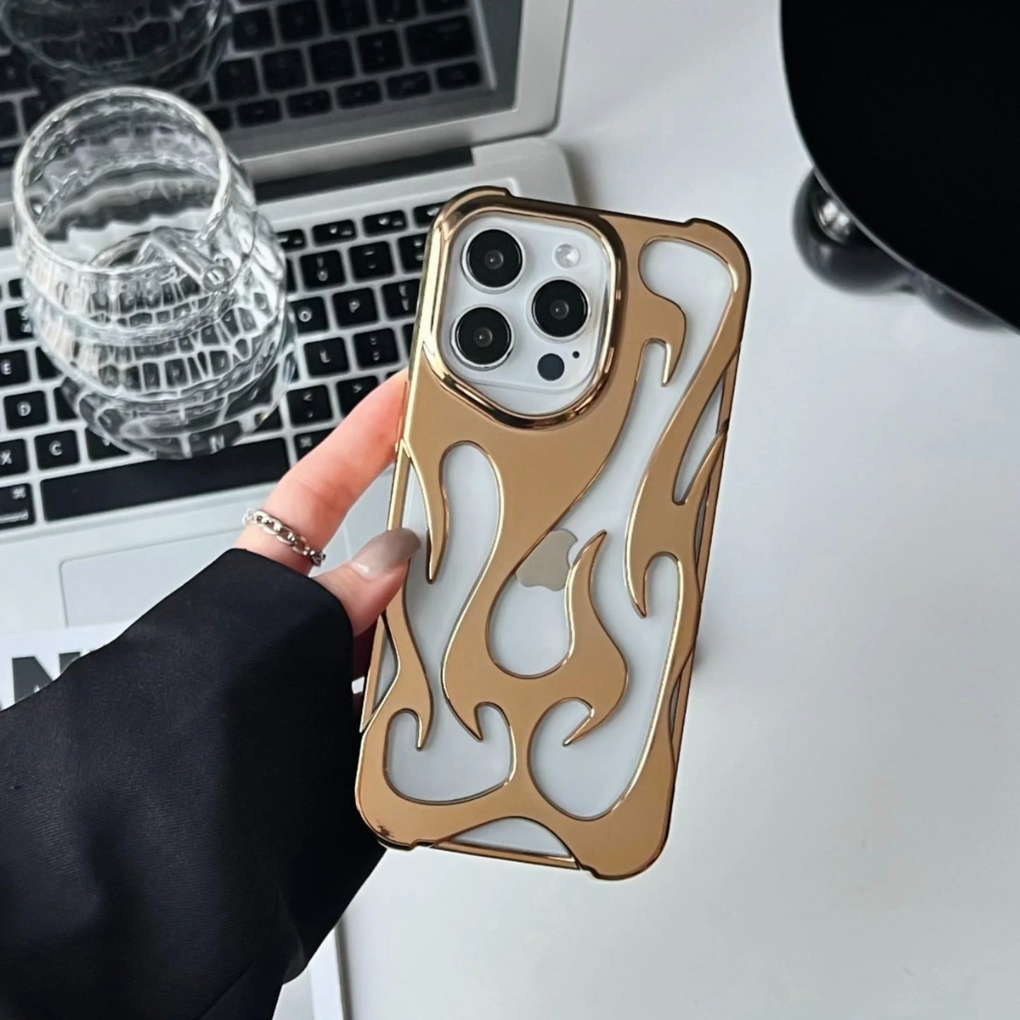 High Quality 3D Flame Phone Case for iPhone, Slim and Shockproof Protection, Soft Cover