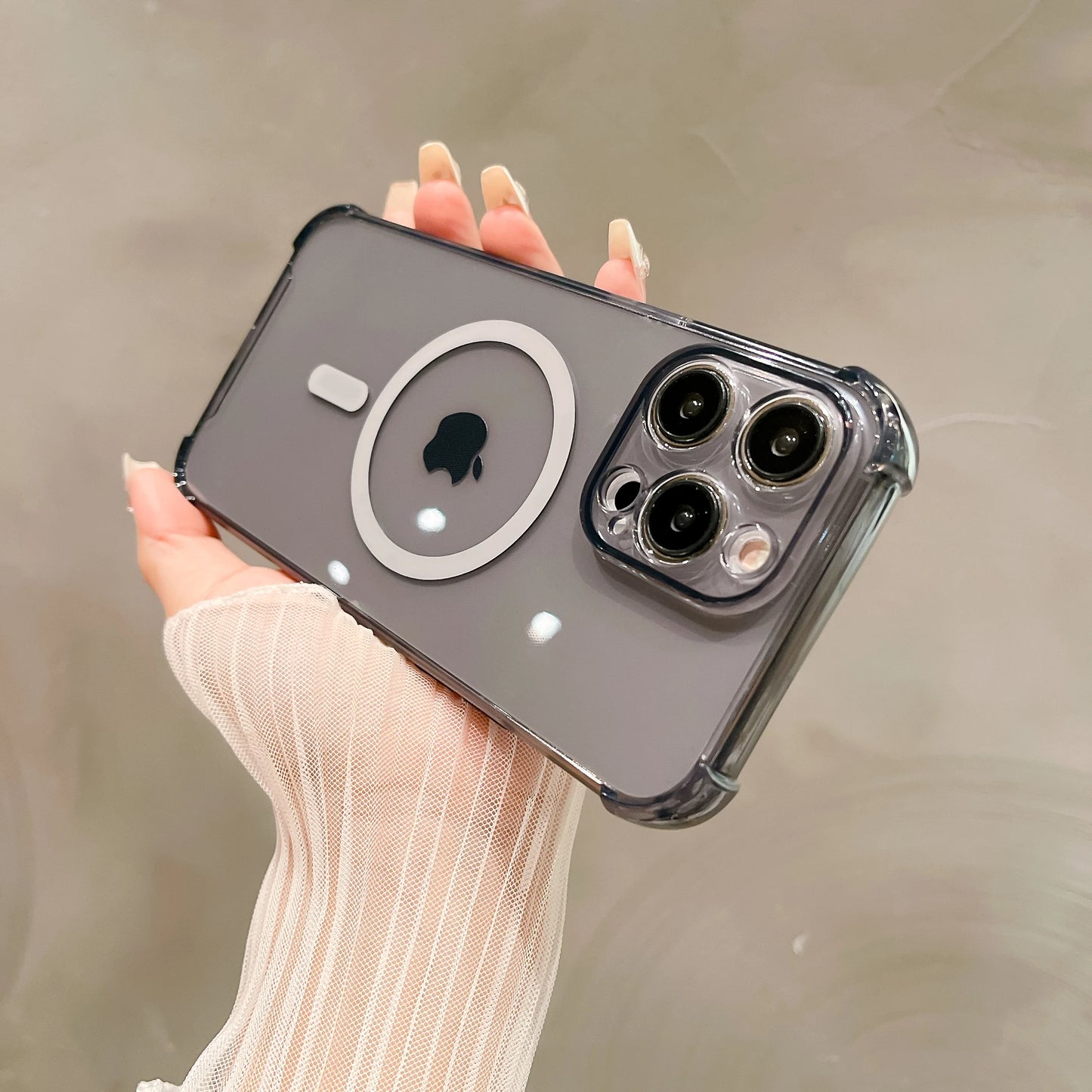 Luxury Wireless Charging Phone Case, MagSafe and Shockproof Phone Case For iPhone, Transparent and Magnetic Bumper Cover
