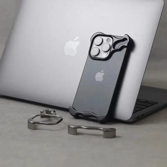 Luxury Aluminum Bumper Phone Case for iPhone with Camera Lens Film Protection, Metal Cover Case.