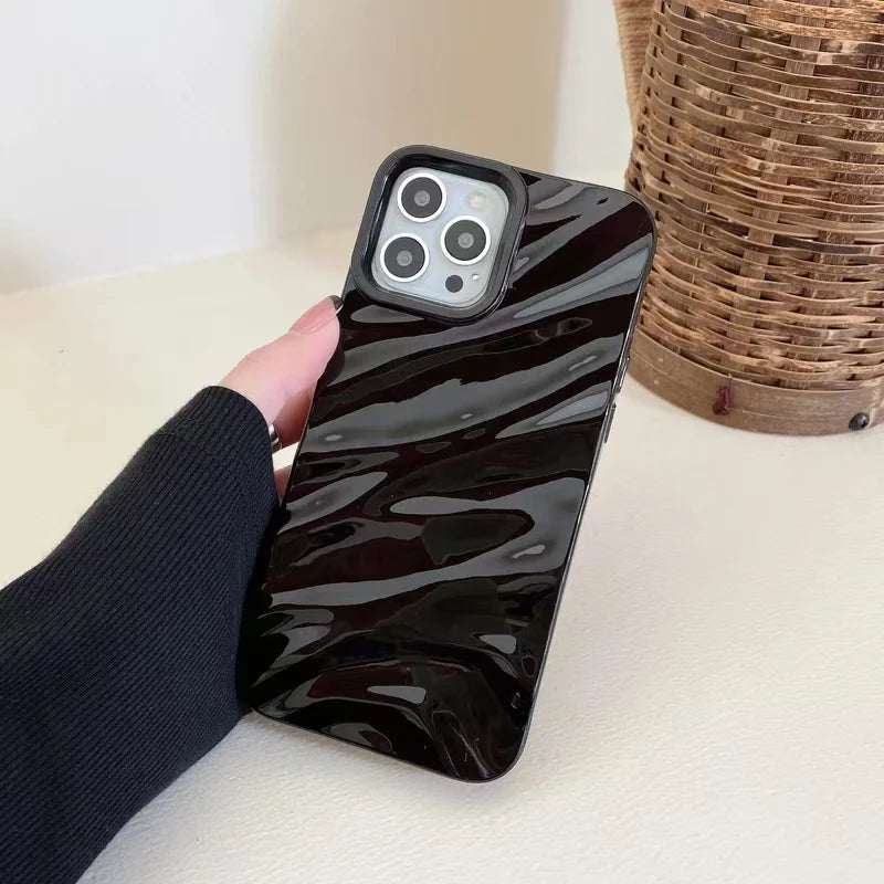 High Quality Wave Phone Case for iPhone, Solid Back Cover, Shockproof and Anti-scratch protection.