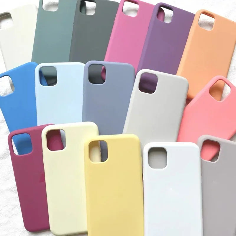 Premium Silicone Cases For iPhone 16 14 15 13 12 Pro, High Quality Material, Shockproof Resistant, Anti-Scratch and Anti-Fingerprint