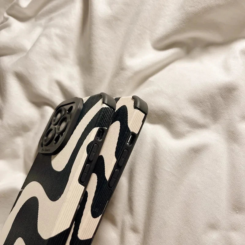 High Quality Silicone, Black and White Zebra Design Case For iPhone, Shockproof Soft Cover