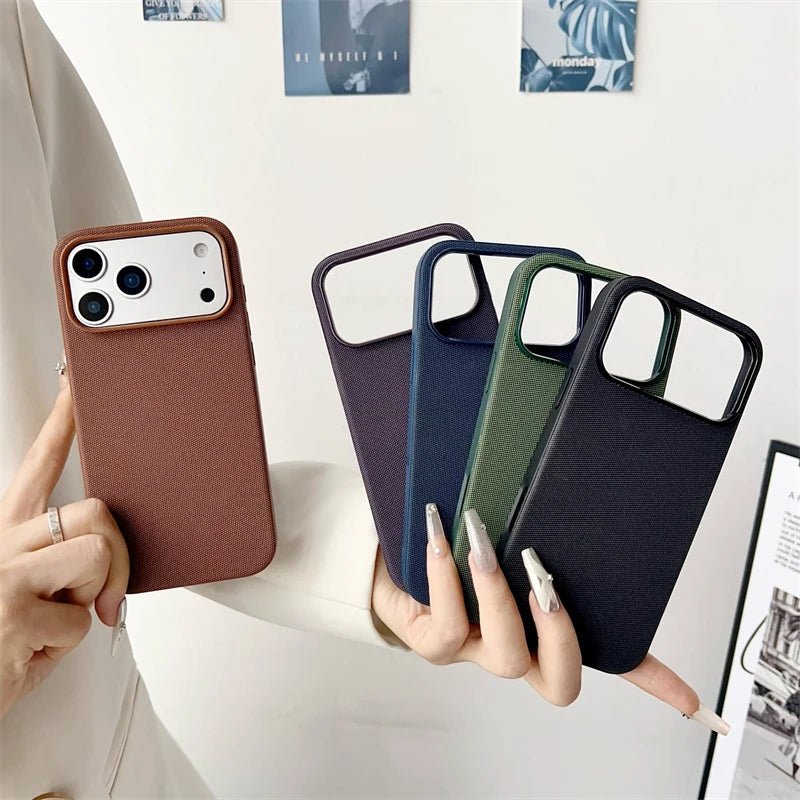 Premium Tech Fabric Woven Magnetic Phone Case for Mag Safe, Shockproof Cover, Anti-scratch and Anti-fingerprint Phone Case
