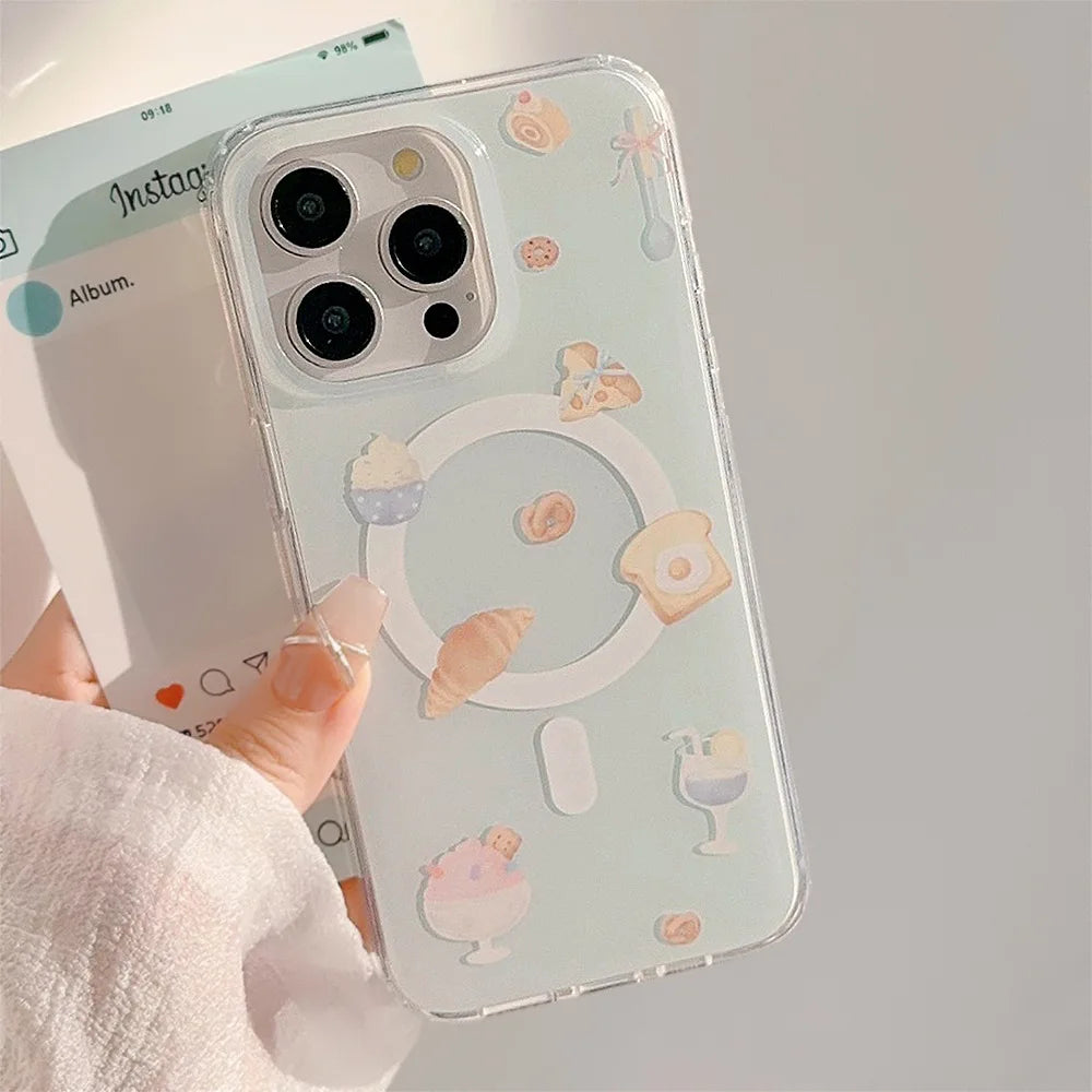 High Quality iPhone Case, Dual Magnetic and Wireless Charging Phone Case For iPhone, Shock-proof Resistant and Anti-fingerprint Phone Case