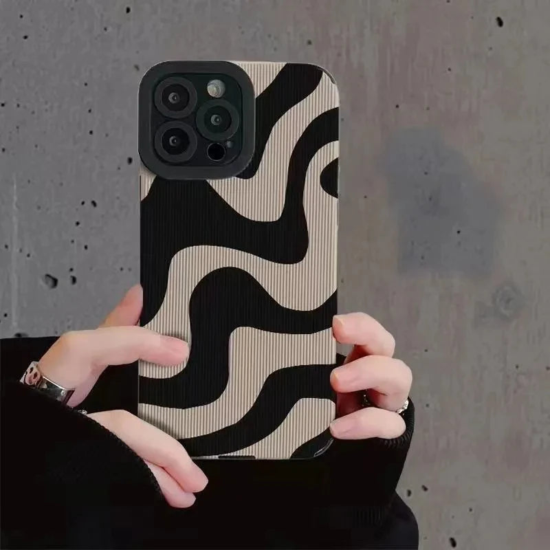 High Quality Silicone, Black and White Zebra Design Case For iPhone, Shockproof Soft Cover