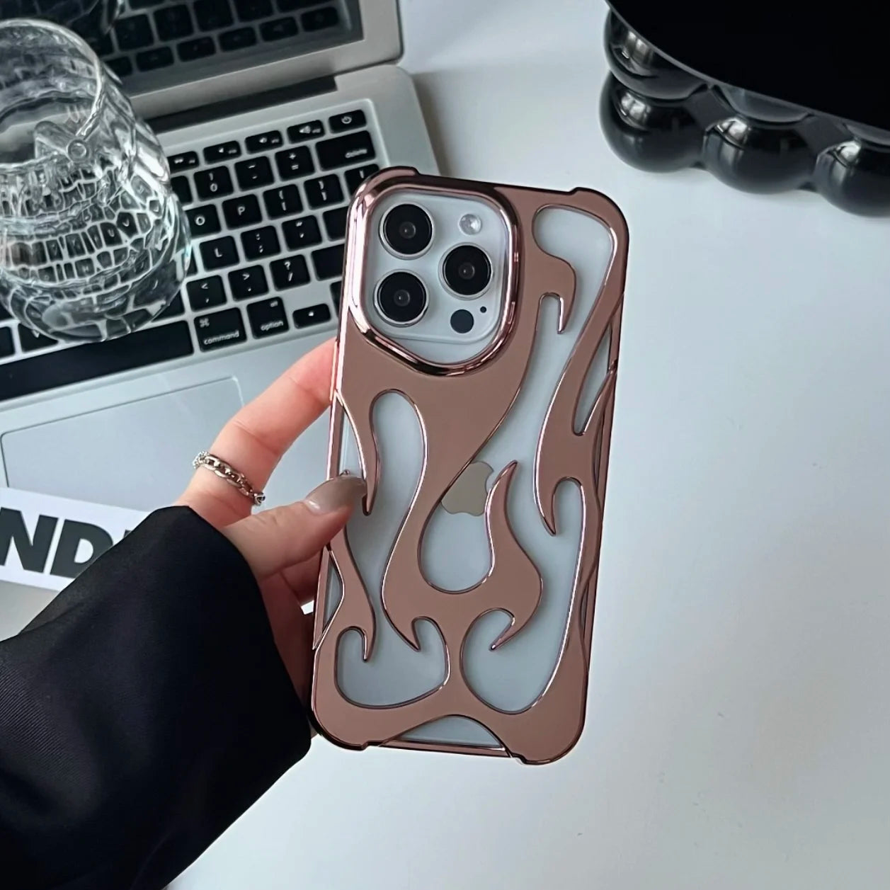 High Quality 3D Flame Phone Case for iPhone, Slim and Shockproof Protection, Soft Cover