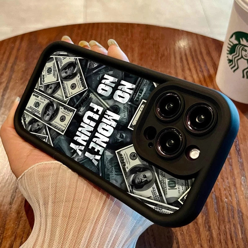 Premium Silicone Phone Case, Dollar Design Phone Cases For iPhone, Shockproof Resistant, Matte and Soft Silicone Cover