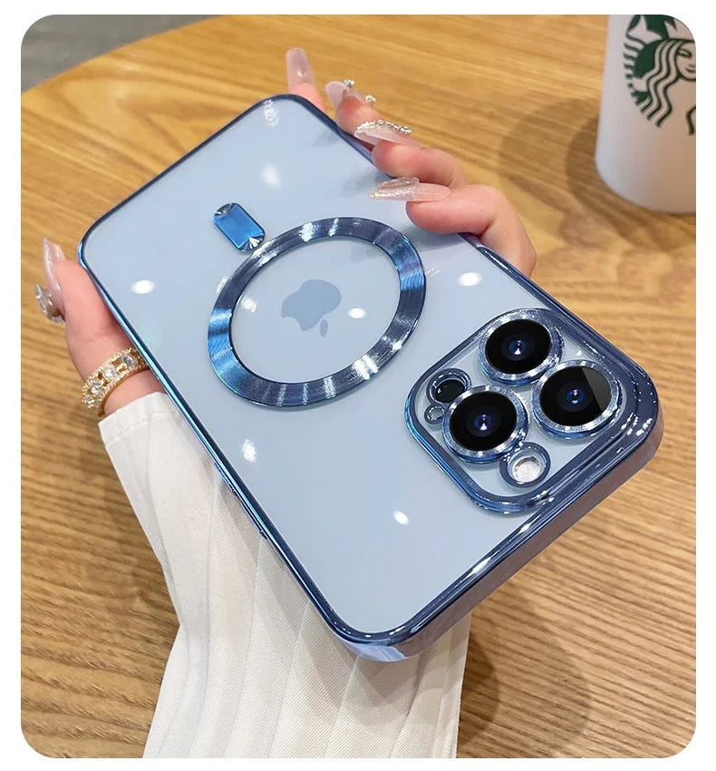 High Quality Silicone, Magnetic Case For MagSafe For iPhone, Clear and Soft Silicone, Wireless Charging Cover