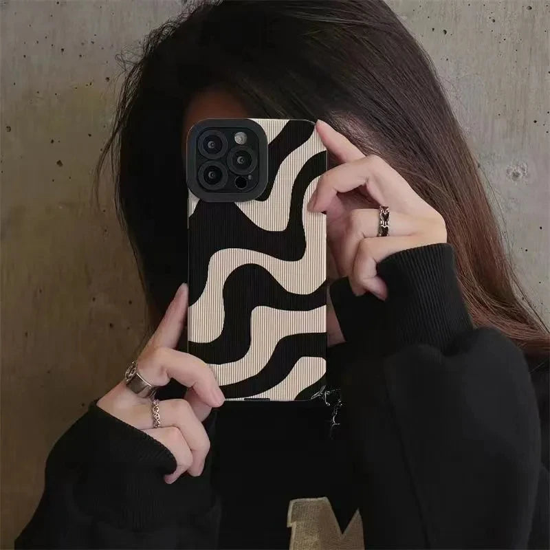 High Quality Silicone, Black and White Zebra Design Case For iPhone, Shockproof Soft Cover