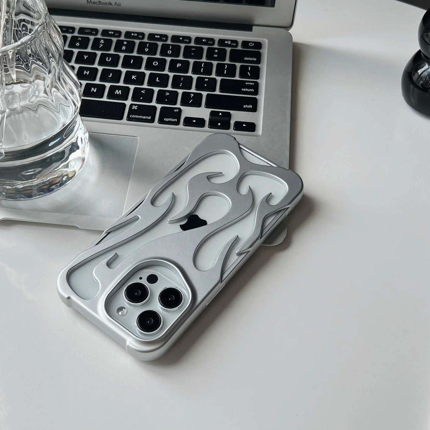 Luxury 3D Flame Case for iPhone, Unique Design Case, Anti-Fingerprint and Anti-Scratch, Matte Design