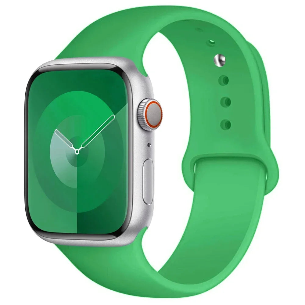 High Quality Silicone Strap For Apple Watch, 44mm 45mm 40mm 41mm 42-38mm 45 mm and series 8 7 6 5 4 3 SE 9 Ultra 2 49mm